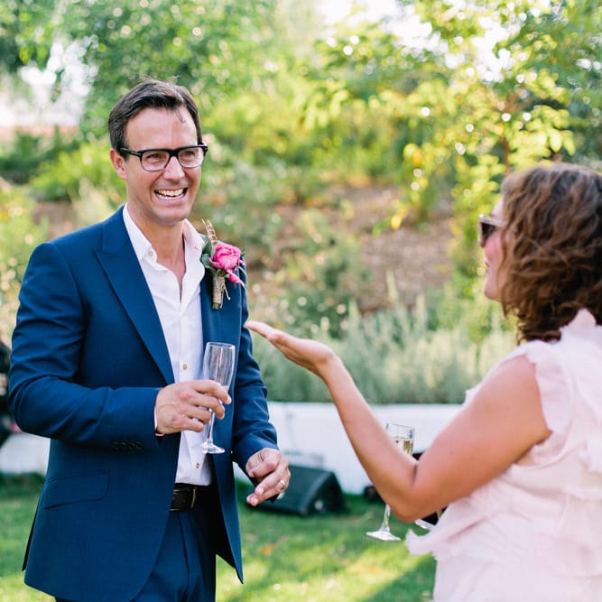 Groom in Navy Blue Reiss Suit | Jewel Coloured Spanish Wedding Planned & Styled by Rachel Rose Weddings | Anna Gazda Photography