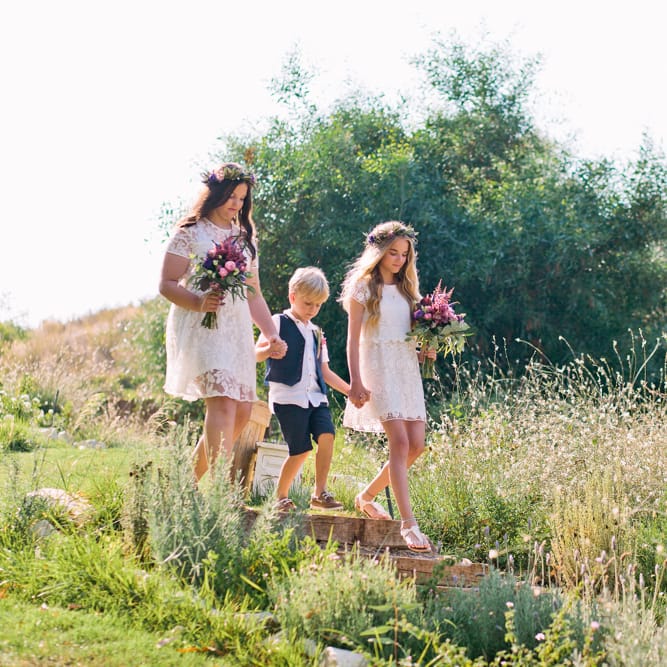 Page Boy & Flower Girls with Flower Crowns | Jewel Coloured Spanish Wedding Planned & Styled by Rachel Rose Weddings | Anna Gazda Photography