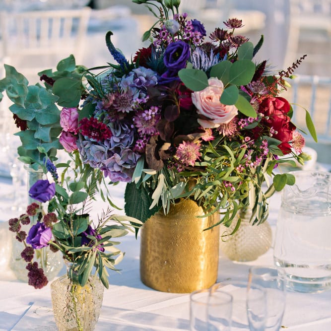 Deep Pink & Purple Wedding Flowers | Jewel Coloured Spanish Wedding Planned & Styled by Rachel Rose Weddings | Anna Gazda Photography