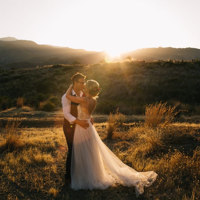 Bride in Catherine Deane 'Freya' Gown | Groom in Reiss Suit | Jewel Coloured Spanish Wedding Planned & Styled by Rachel Rose Weddings | Anna Gazda Photography