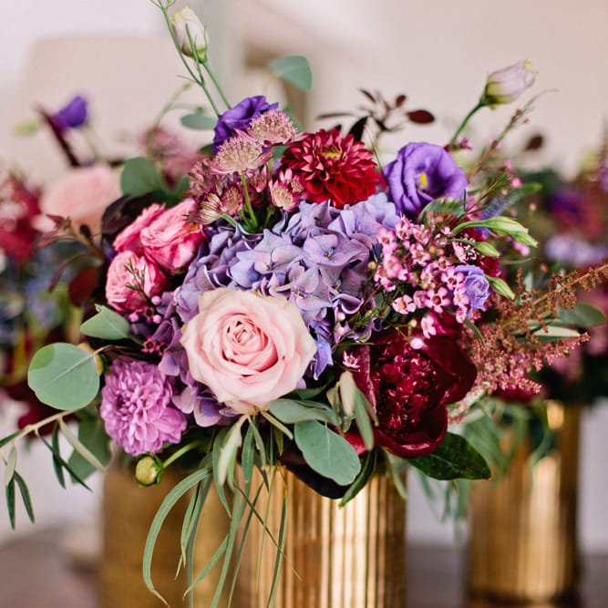 Bright Pink & Purple Wedding Flowers | Jewel Coloured Spanish Wedding Planned & Styled by Rachel Rose Weddings | Anna Gazda Photography