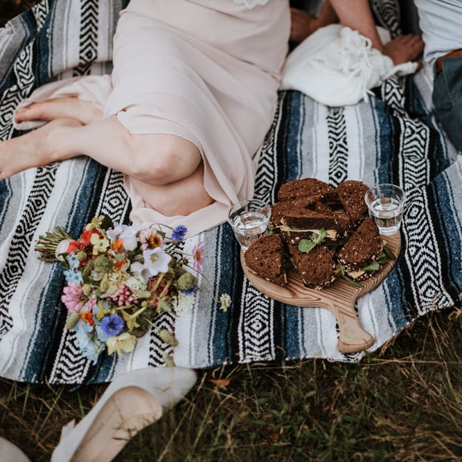 Festival Wedding At Campsite In Holland With A Picnic Reception & Images From Green Antlers Photography