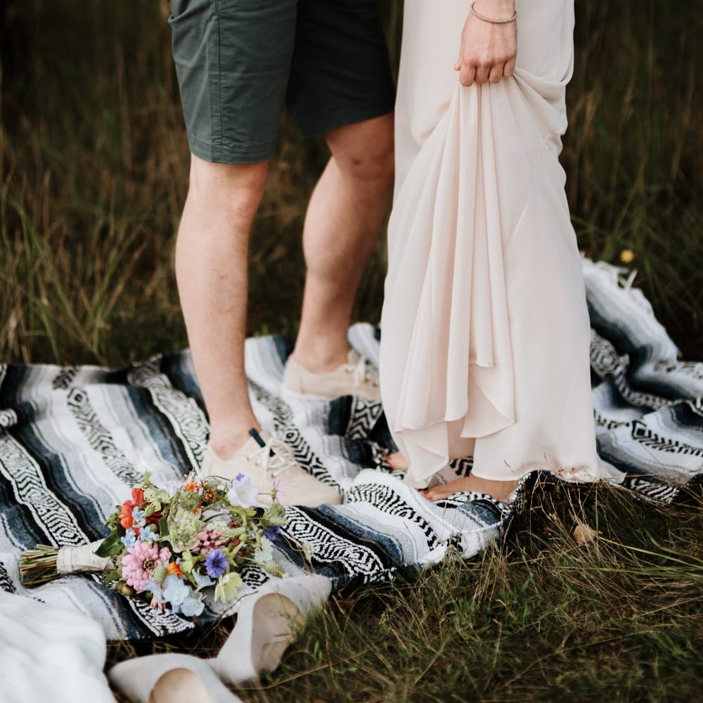 Festival Wedding At Campsite In Holland With A Picnic Reception & Images From Green Antlers Photography