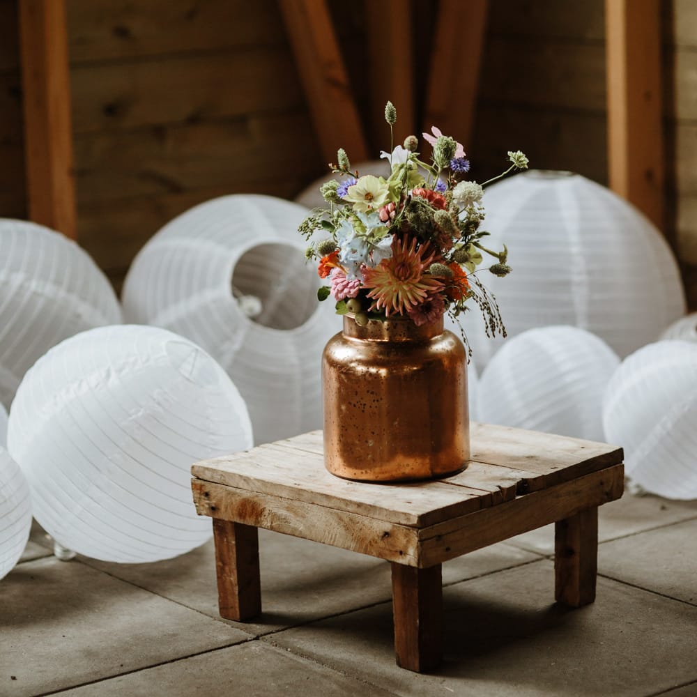 Festival Wedding At Campsite In Holland With A Picnic Reception & Images From Green Antlers Photography