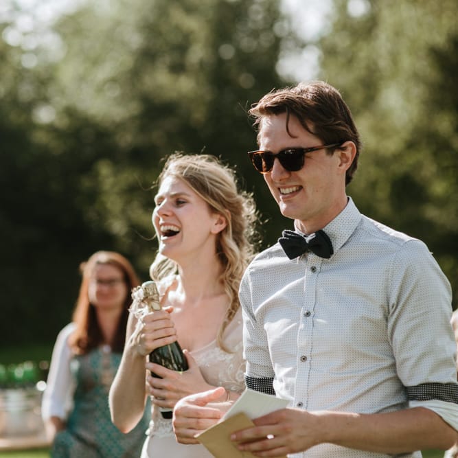 Festival Wedding At Campsite In Holland With A Picnic Reception & Images From Green Antlers Photography