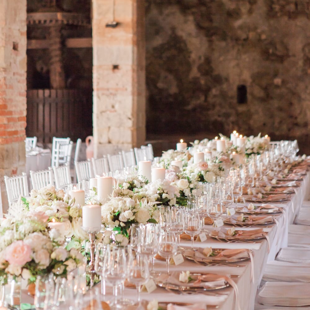 Beautiful Blush Pink Table Setting