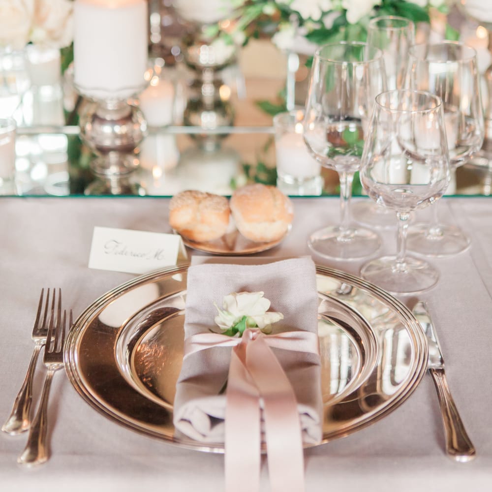 Beautiful Blush Pink Table Setting