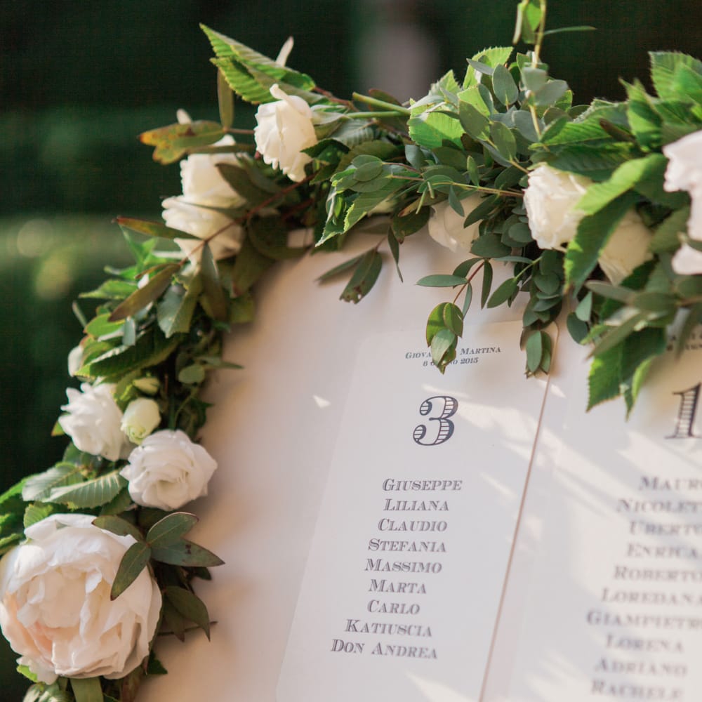 Table Plan With Fresh Flowers