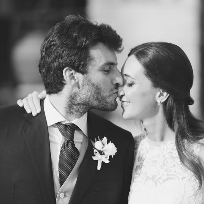 Bride In Antonio Riva Wedding Dress