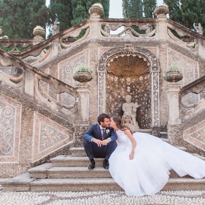 Bride In Antonio Riva Wedding Dress