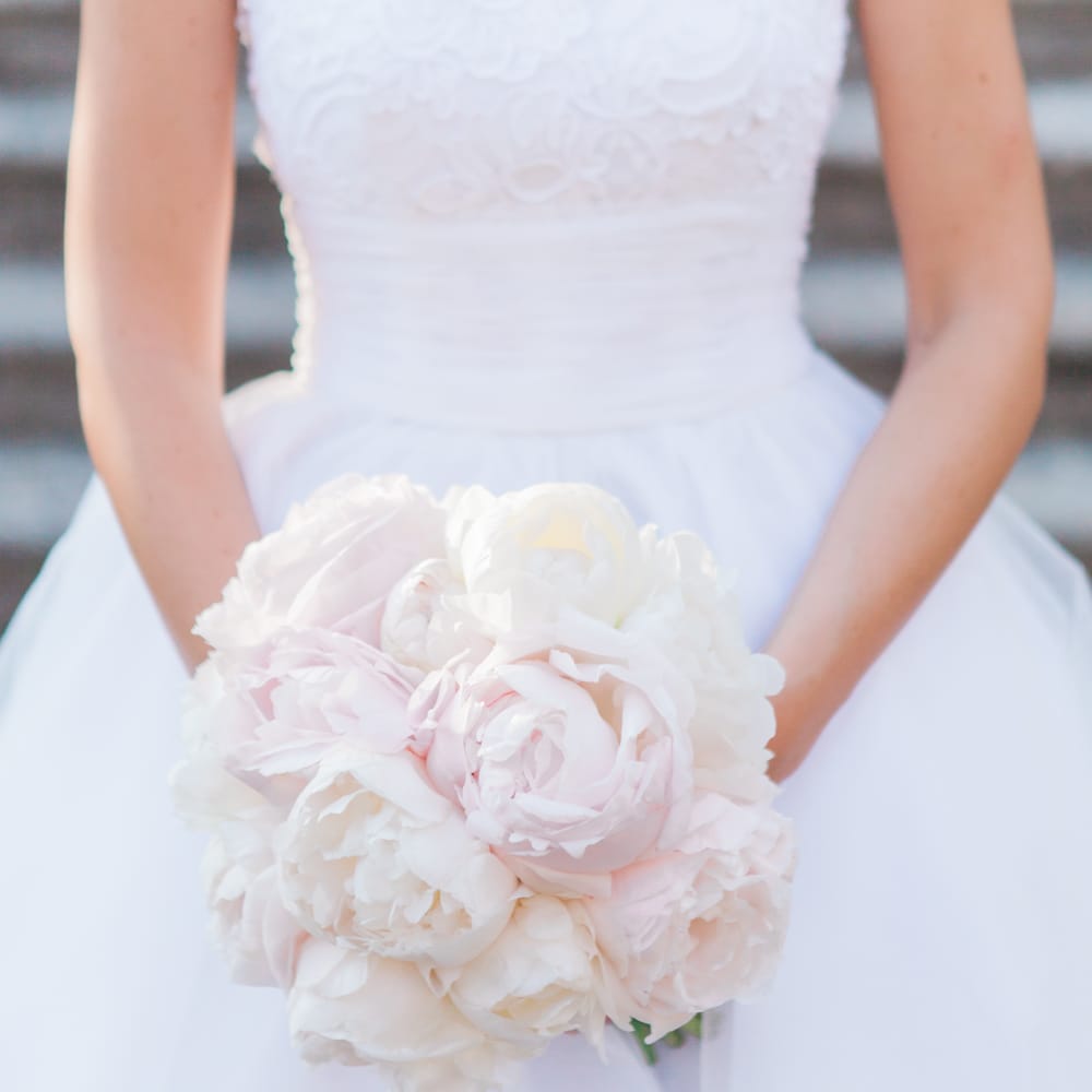 White Peony Wedding Bouquet