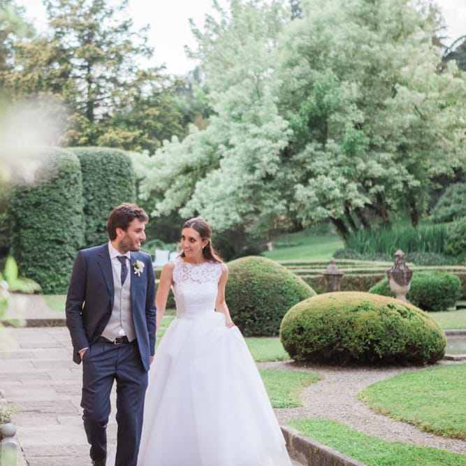 Bride In Antonio Riva Wedding Dress