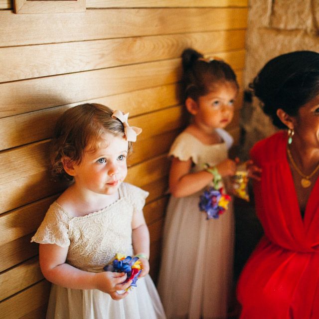 Flower Girls In White Dresses