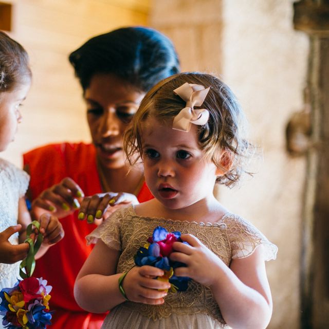 Flower Girls In White Dresses