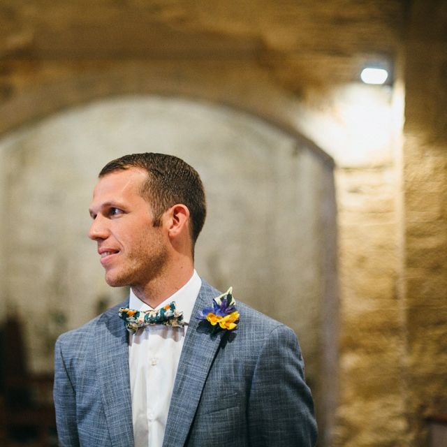 Groom In Light Grey Suit