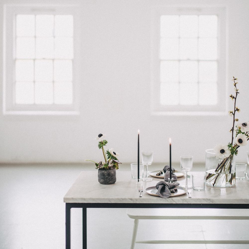 Minimal Elegant Bridal Inspiration Shoot With Ikebana Inspired Floral Arrangements By Kitten Grayson // Planned & Styled By Anemone Style // Images Genevieve Wedding Photography