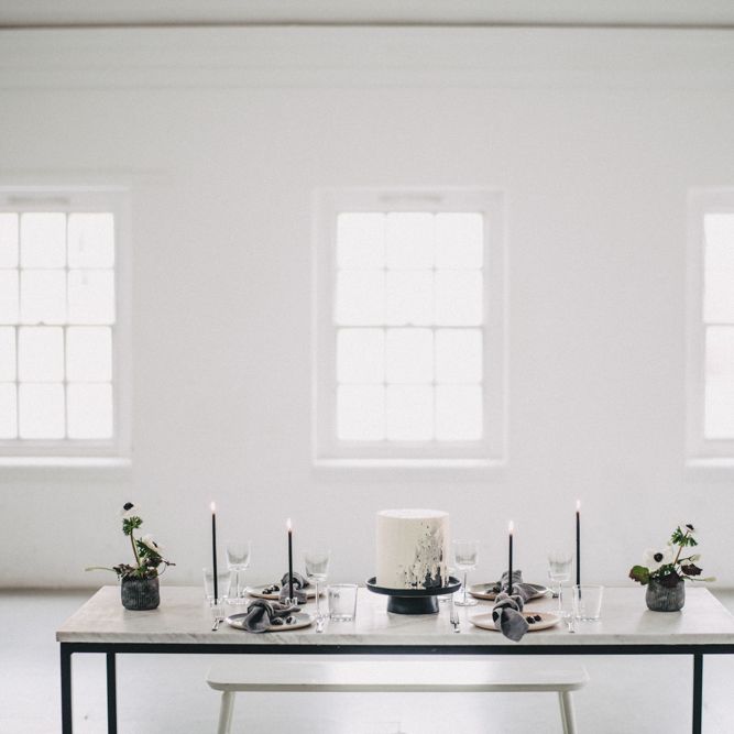 Minimal Elegant Bridal Inspiration Shoot With Ikebana Inspired Floral Arrangements By Kitten Grayson // Planned & Styled By Anemone Style // Images Genevieve Wedding Photography