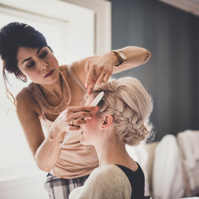 Bride Getting Ready on Wedding Morning