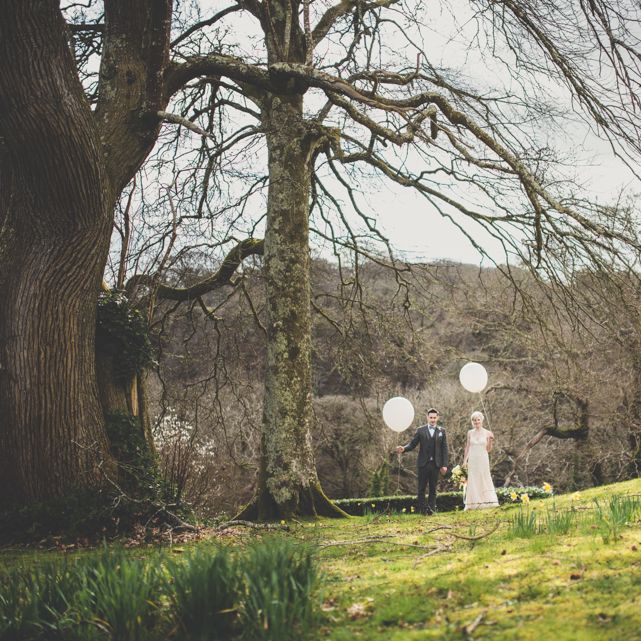 Bride & Groom At Bconnoc Cornwall