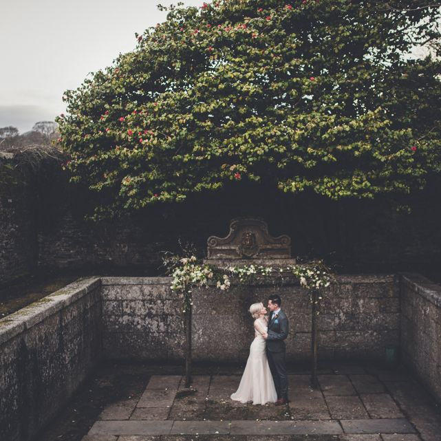 Bride & Groom at Boconnoc Cornwall
