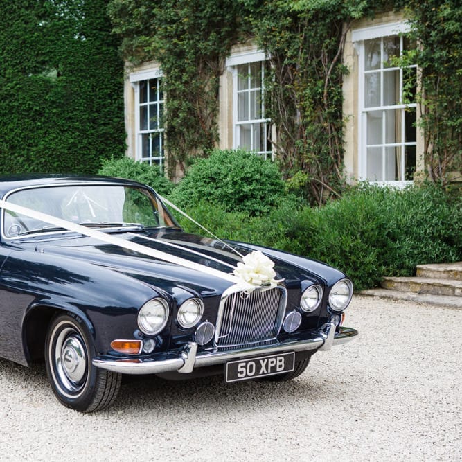 Vintage Wedding Car | Beautiful Classic Wedding at Cornwell Manor | Lucy Davenport Photography