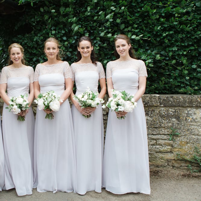 Bridesmaids in Pink ASOS Dresses | Beautiful Classic Wedding at Cornwell Manor | Lucy Davenport Photography