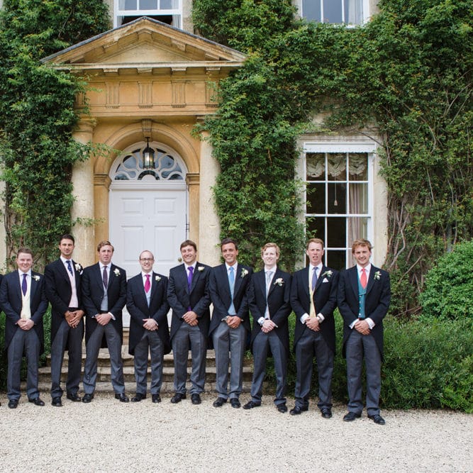 Groomsmen in Traditional Morning Suits | Beautiful Classic Wedding at Cornwell Manor | Lucy Davenport Photography