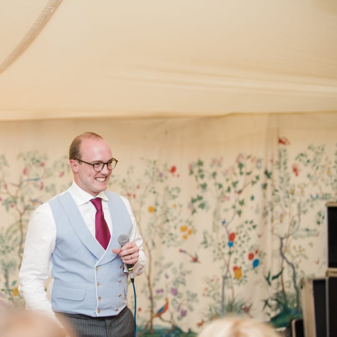 Groom Speech | Beautiful Classic Wedding at Cornwell Manor | Lucy Davenport Photography
