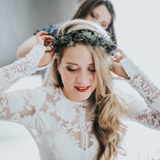 Bride In Floral Crown
