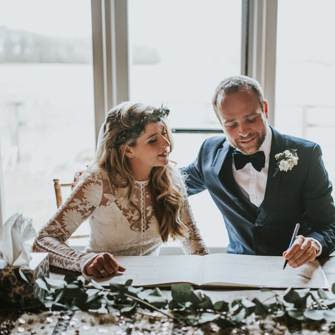 Rue De Seine Bride For A Foliage & Pampas Grass Wedding At Godwick Hall With Props From The Little Lending Co & Images By Darina Stoda