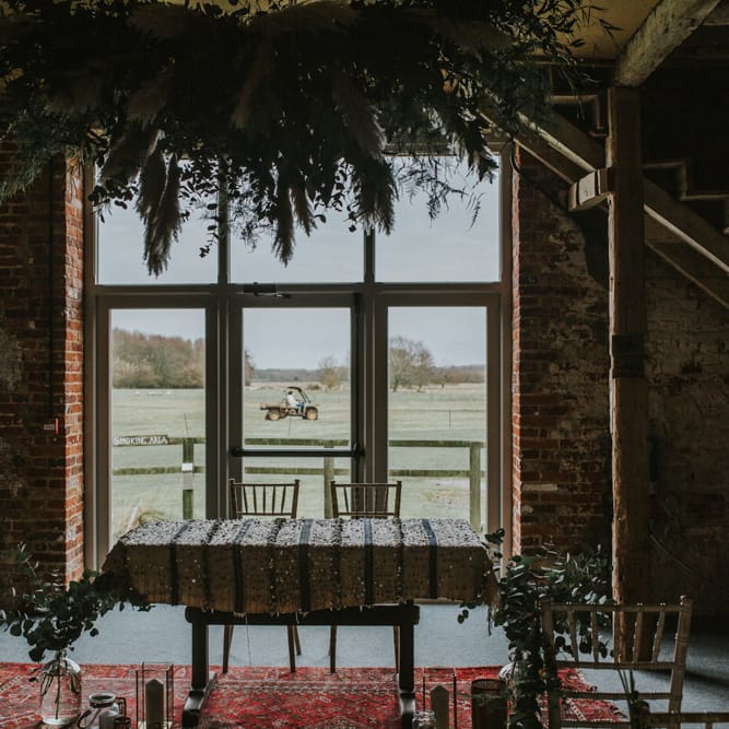 Rue De Seine Bride For A Foliage & Pampas Grass Wedding At Godwick Hall With Props From The Little Lending Co & Images By Darina Stoda