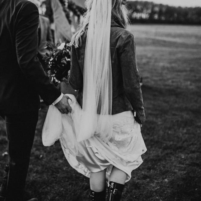 Rue De Seine Bride For A Foliage & Pampas Grass Wedding At Godwick Hall With Props From The Little Lending Co & Images By Darina Stoda