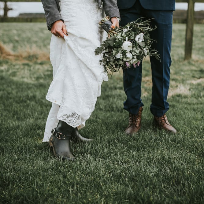 Rue De Seine Bride For A Foliage & Pampas Grass Wedding At Godwick Hall With Props From The Little Lending Co & Images By Darina Stoda