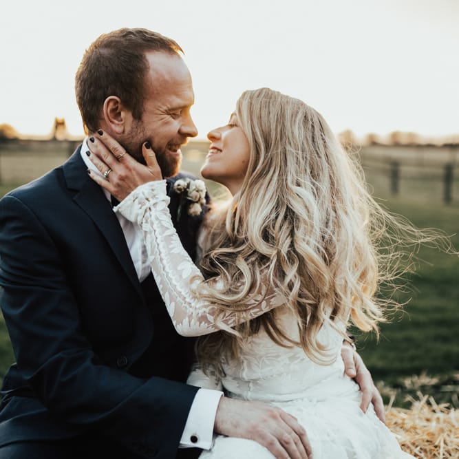 Rue De Seine Bride For A Foliage & Pampas Grass Wedding At Godwick Hall With Props From The Little Lending Co & Images By Darina Stoda