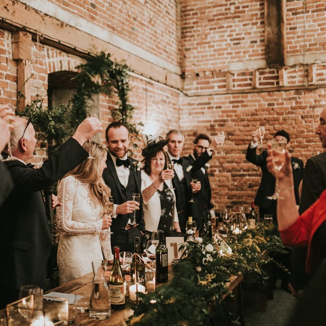 Rue De Seine Bride For A Foliage & Pampas Grass Wedding At Godwick Hall With Props From The Little Lending Co & Images By Darina Stoda