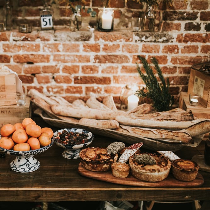 Pie & Cheese Board Evening Food For Wedding
