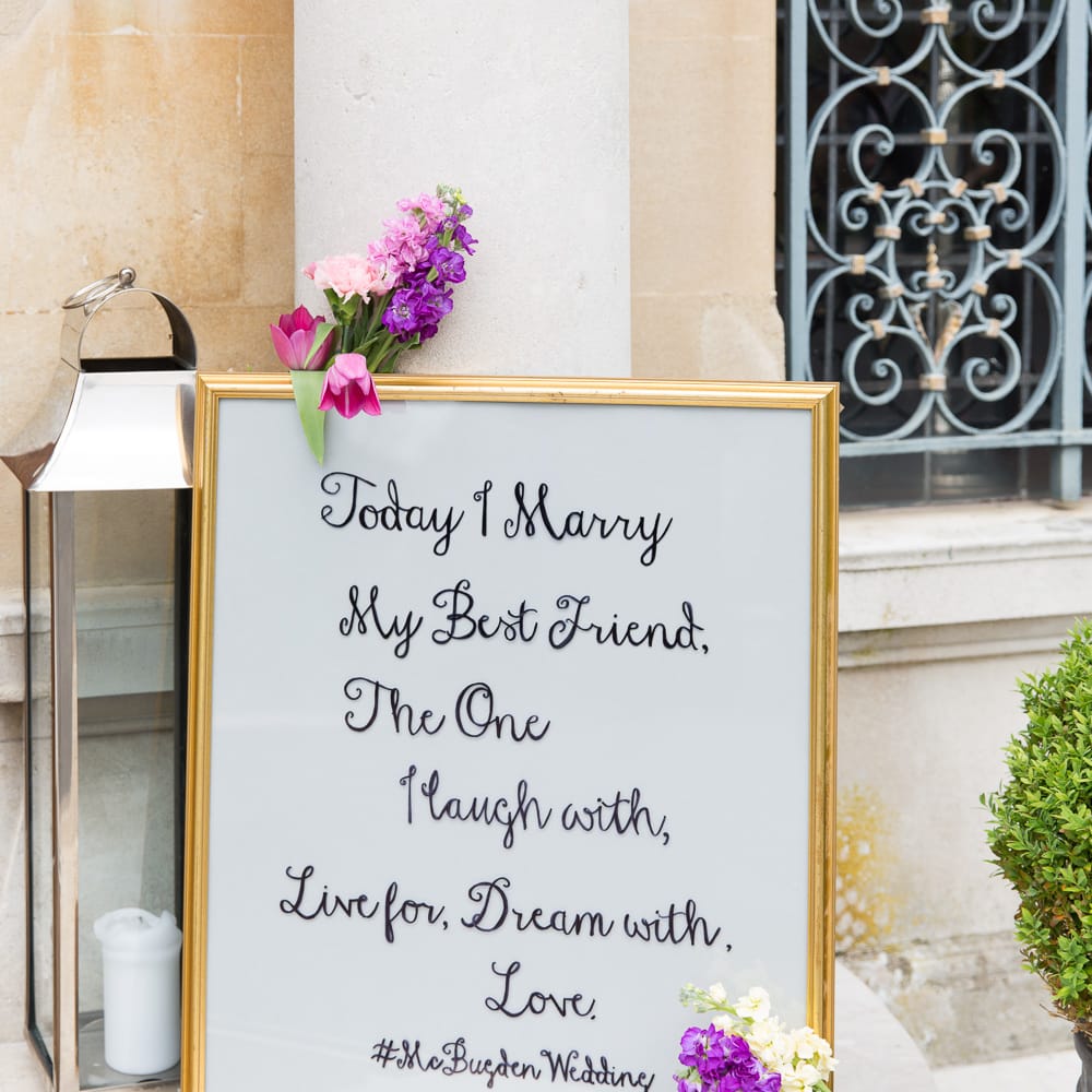 Today I Marry My Best Friend Quote Wedding Sign