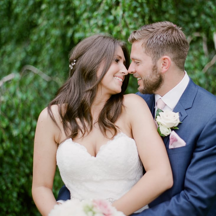 Bride & Groom Embrace