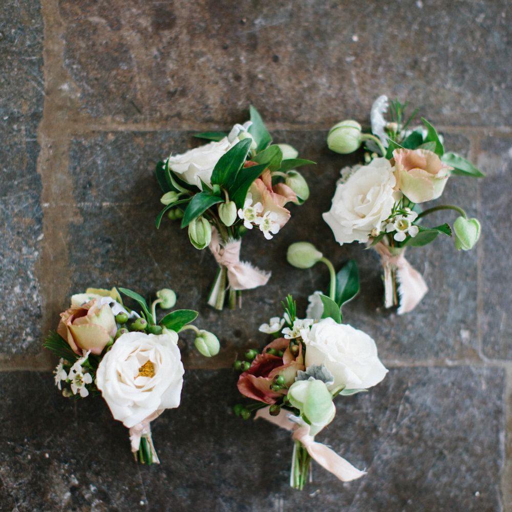 Floral Buttonholes For Groomsmen