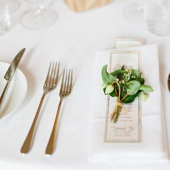 Place Setting With Floral Corsage