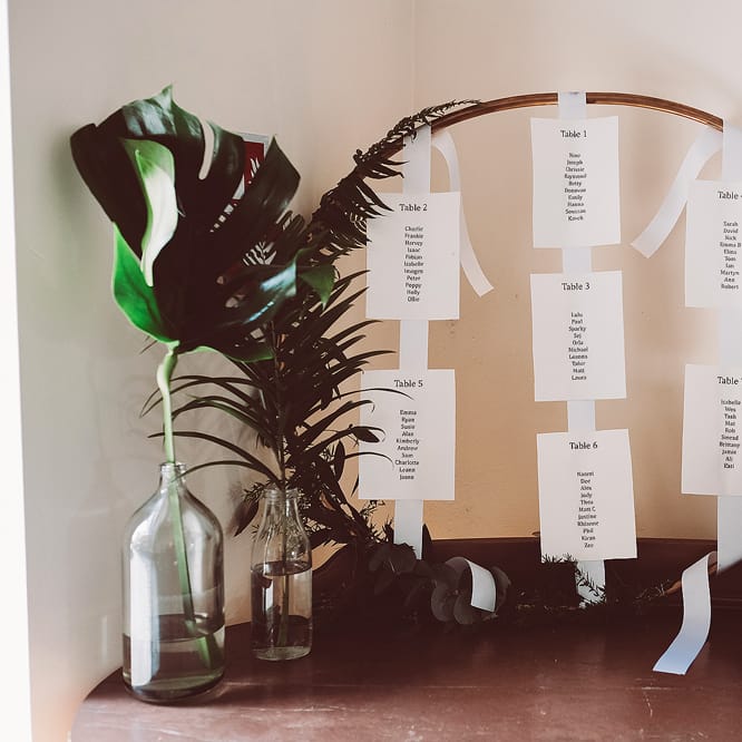 Hoop Table Plan | Outdoor Wedding at Millbridge Court | Lemonade Pictures