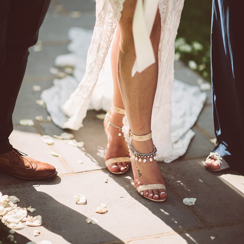 Gianvito Rossi Portofino Sandals | Grace Loves Lace Wedding Dress | Lemonade Pictures