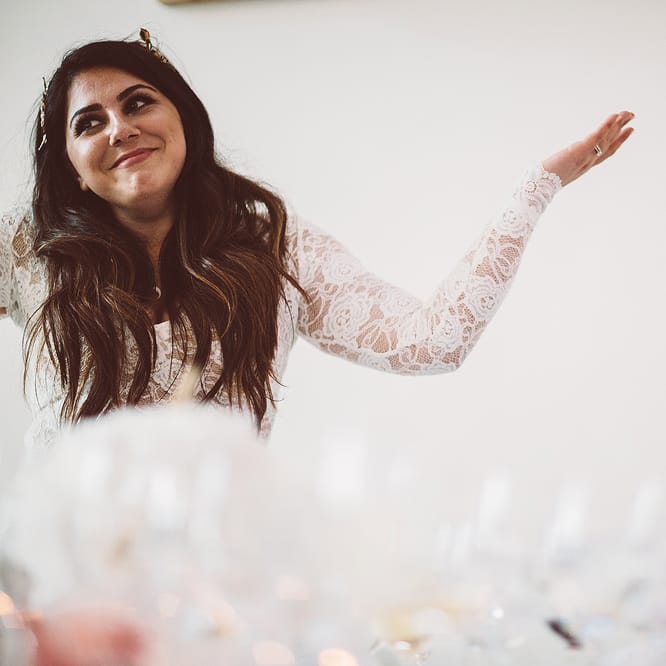 Bride in Grace Loves Lace Wedding Dress | Outdoor Wedding at Millbridge Court | Lemonade Pictures