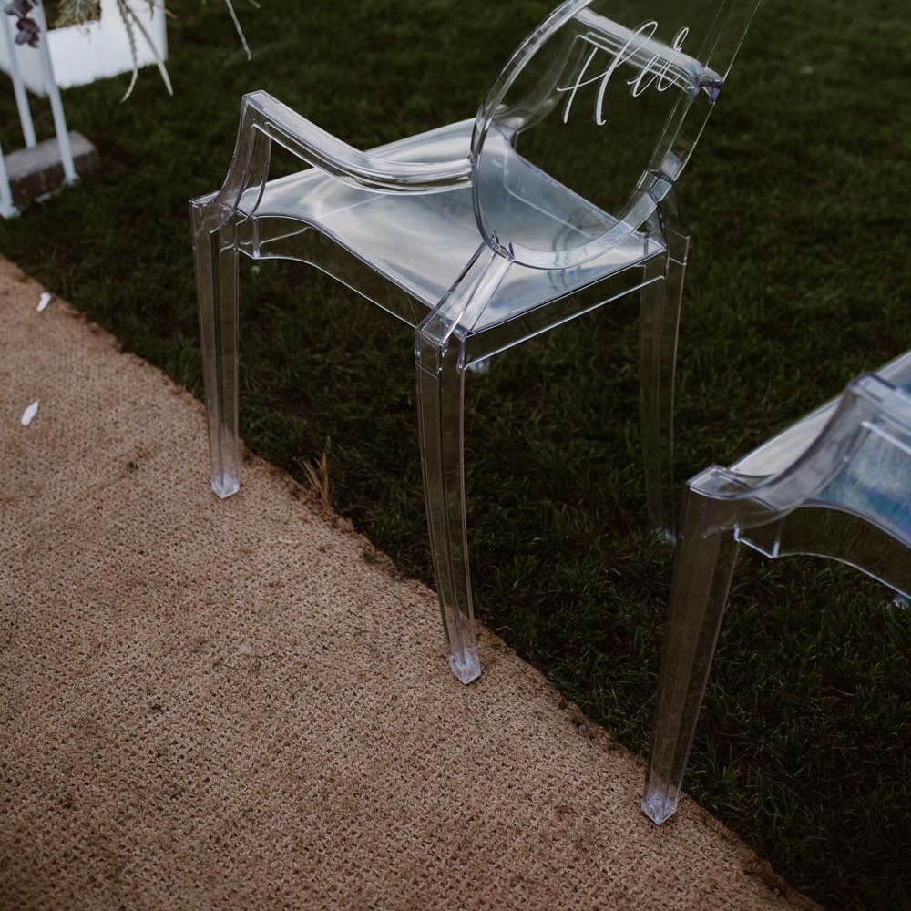 Ghost Chair Aisle Seats | Nocturn Wedding Inspiration Planned & Styled by The Little Lending Company | Florals by Swaffham Florist | Agnes Black Photography | Film by The Wilde Bride