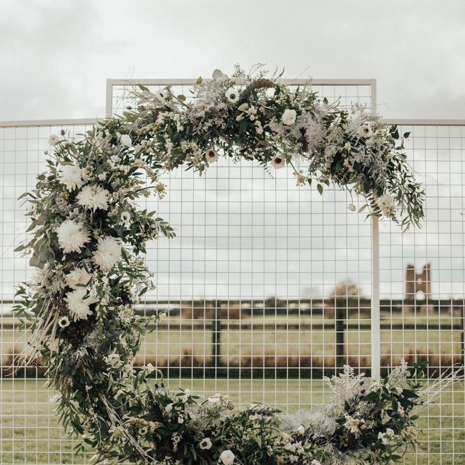 Moon Gate Floral Arch | Nocturn Wedding Inspiration Planned & Styled by The Little Lending Company | Florals by Swaffham Florist | Photography & Film by The Wilde Bride