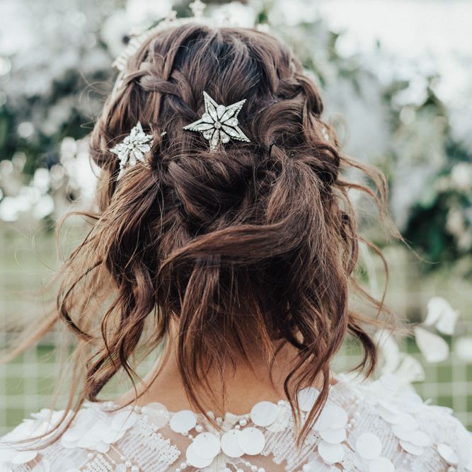 Bride in Jenny Packham Gown & Tilly Thomas Lux Hair Piece | Nocturn Wedding Inspiration Planned & Styled by The Little Lending Company | Florals by Swaffham Florist | Photography & Film by The Wilde Bride