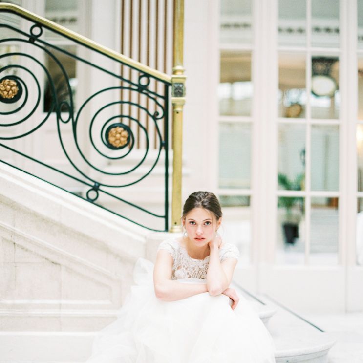 Elegant Wedding Inspiration From The Waldorf Astoria Hotel With Gowns By Mirror Mirror Bridal Couture & Images From And Your Story Photography