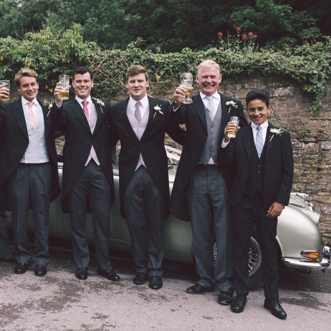 Groomsmen in Traditional Morning Suits