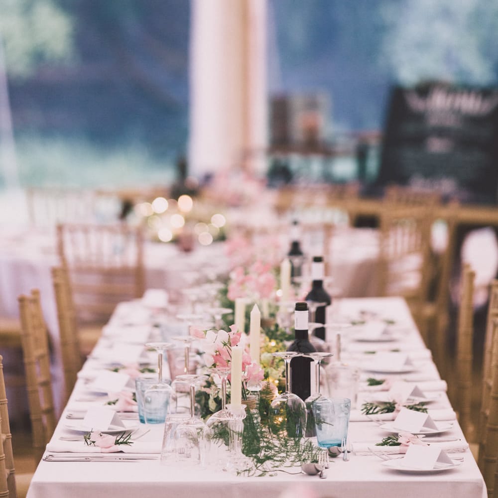 Blush Pink Marquee Reception