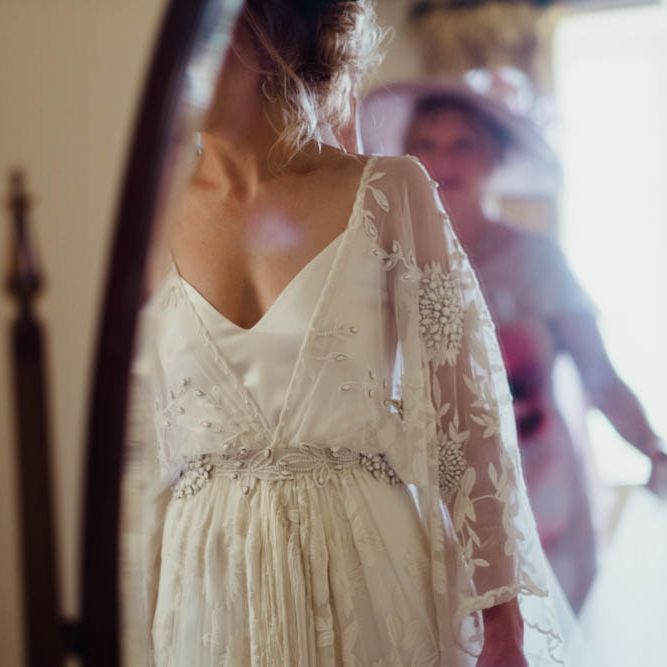 Bridal Preparations | Rue de Seine Cleo Bridal Gown | Outdoor Wedding at Dewsall Court Oxfordshire | Claudia Rose Carter Photography | Costa Sister Productions